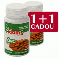 Pachet Zinc 15mg 30 tablete Adams 1+1 GRATUIT